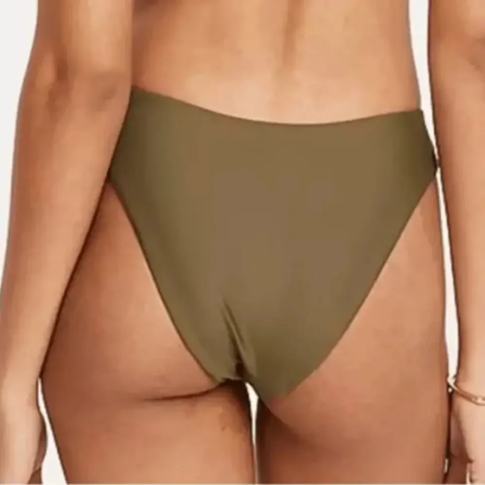 New J. Crew Green Curved Waist Cheeky Bikini Swim Bathing Suit Bottom Size 2X